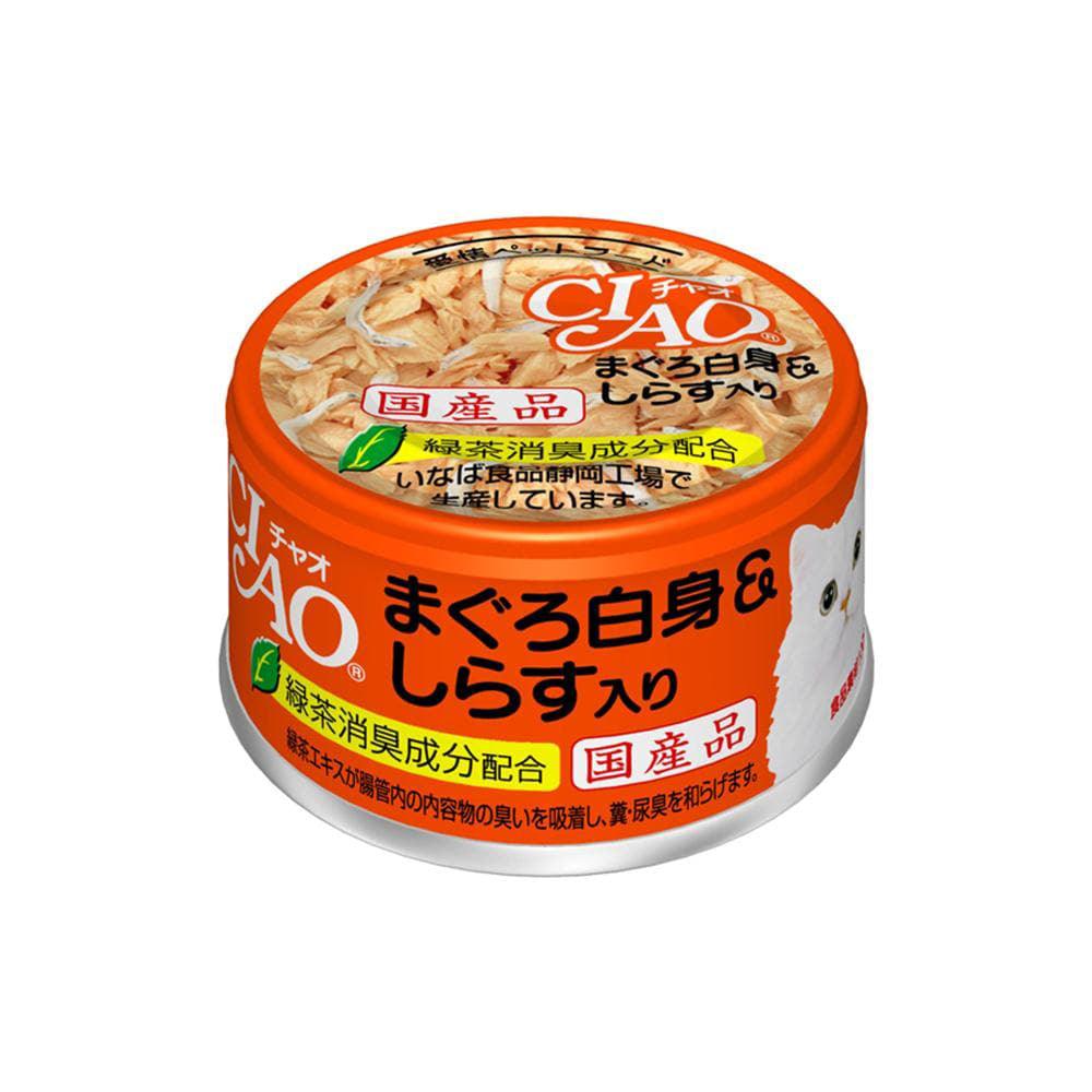 CIAO Canned Jelly For Cat White Meat Tuna With Whitebait 85G X24 - Mega Pet Store
