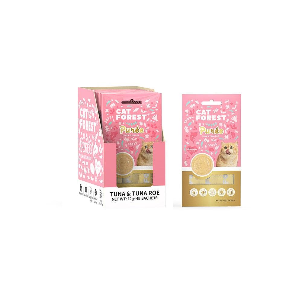 CAT FOREST Puree Tuna With Tuna Roe Cat Treats 12g x 48 - Mega Pet Store