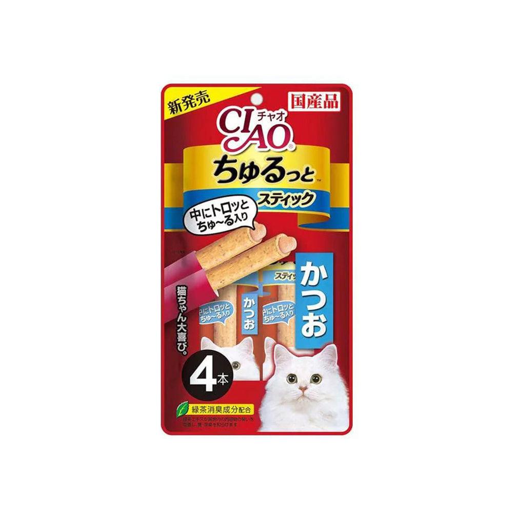 CIAO Churu Rolls Cat Wet Treat Skipjack Tuna Flavour- 12G X 4 CS-123 X6 - Mega Pet Store