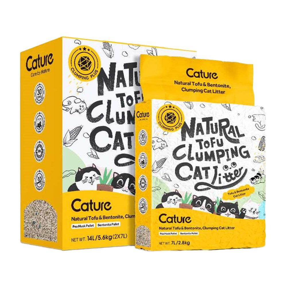 CATURE Tofu Clumping Cat Litter Pellet & Bentonite 14L/5.6Kg - Mega Pet Store