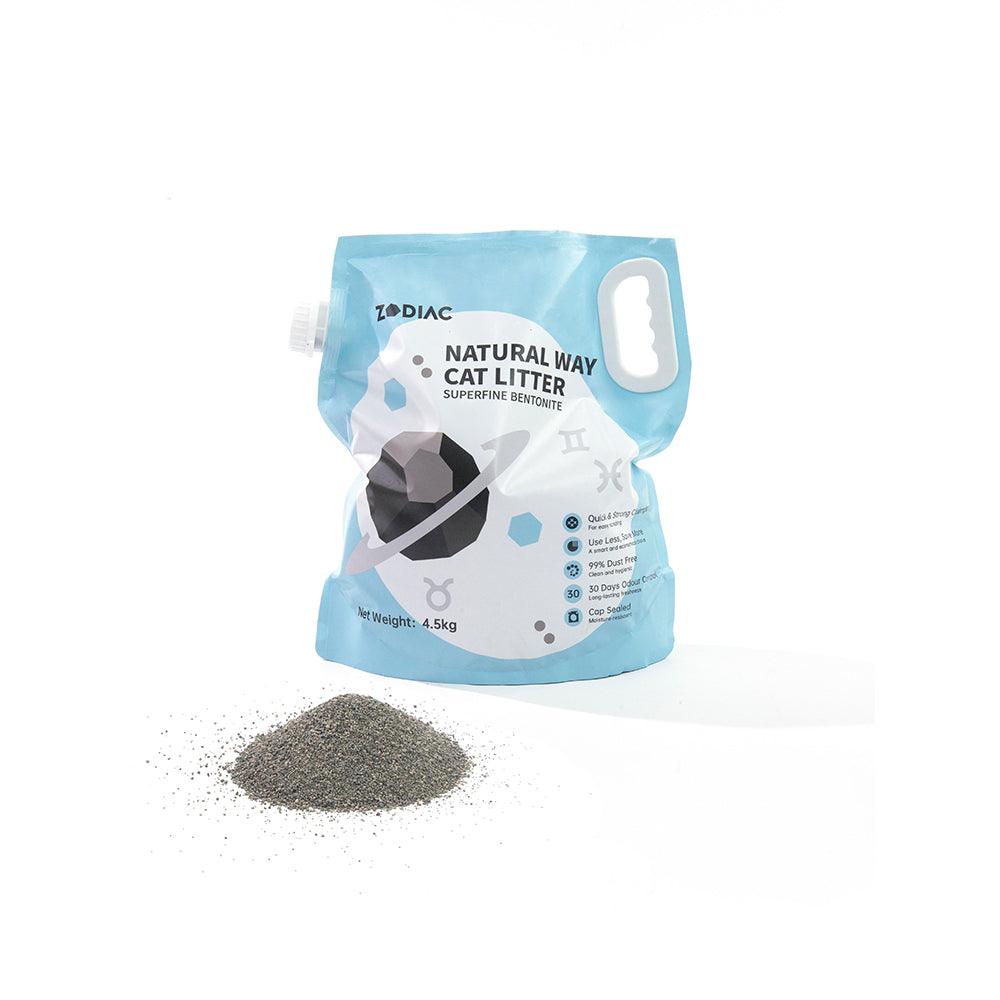 ZODIAC Natural Way Superfine Bentonite Cat Litter 4.5Kg - Mega Pet Store