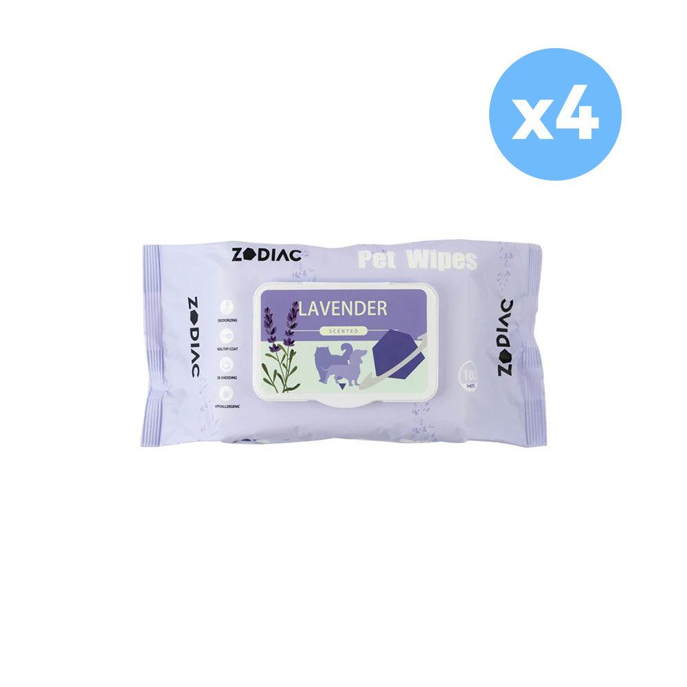 ZODIAC Lavender Pet Wipes 100 Pcs/Bag X4 - Mega Pet Store