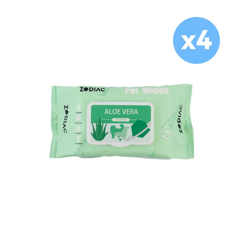 ZODIAC Aloe Vera Pet Wipes 100 Pcs/Bag X4 - Mega Pet Store