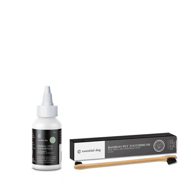 Bamboo Pet Dog Dental Kit: Toothpaste + Toothbrush - Mega Pet Store