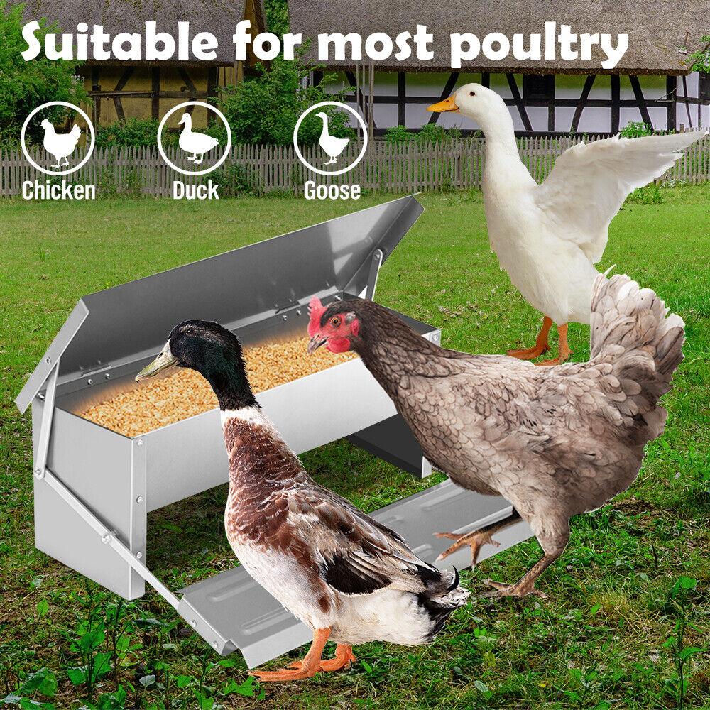 5KG 7.5L Garden Farm Automatic Food Storage Box Stand Chicken Feeder Poultry AU - Mega Pet Store