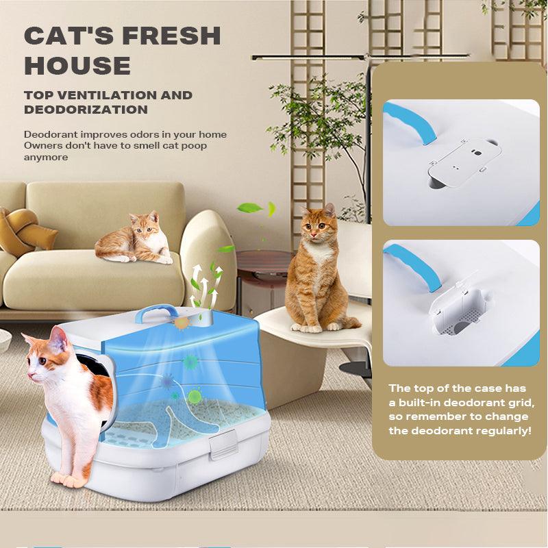 Large Foldable Cat Litter Box Plastic Toilet Easy Cleaning - Mega Pet Store