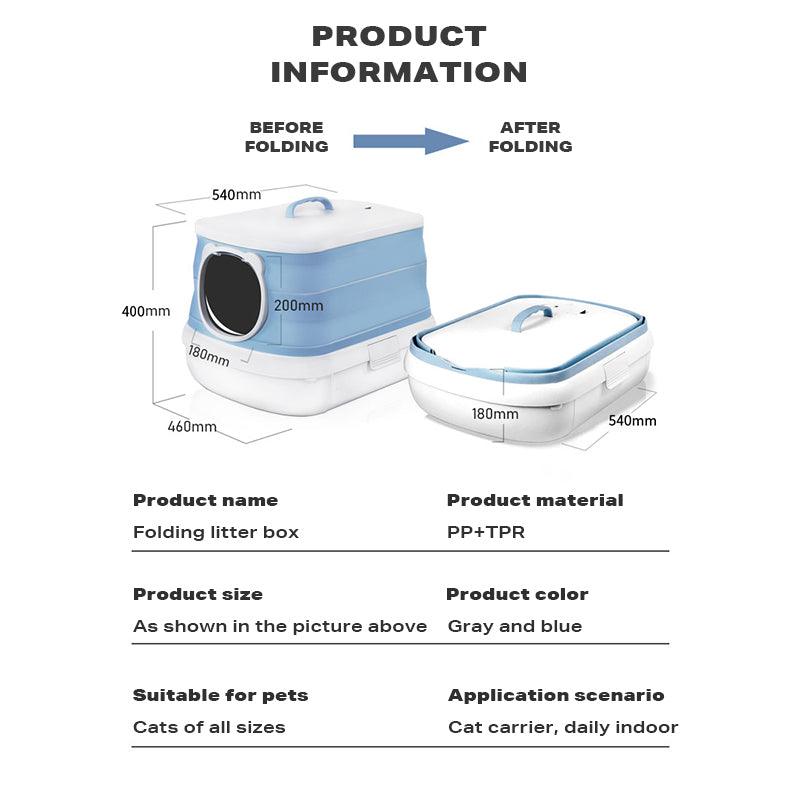 Large Foldable Cat Litter Box Plastic Toilet Easy Cleaning - Mega Pet Store