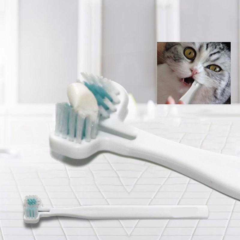 Double Head Toothbrush Dog Pet Cat Brush Dental Health Gum Care Cleaning Teeth