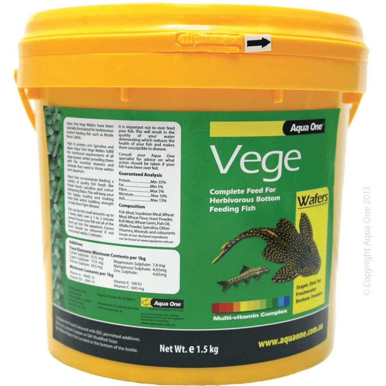 Aqua One Vege Wafer Food 1.5kg - Mega Pet Store