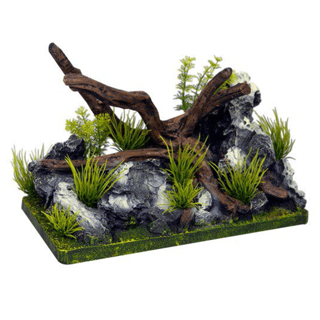 Aqua One Ecoscape Driftwood On Rock Garden Medium - Mega Pet Store