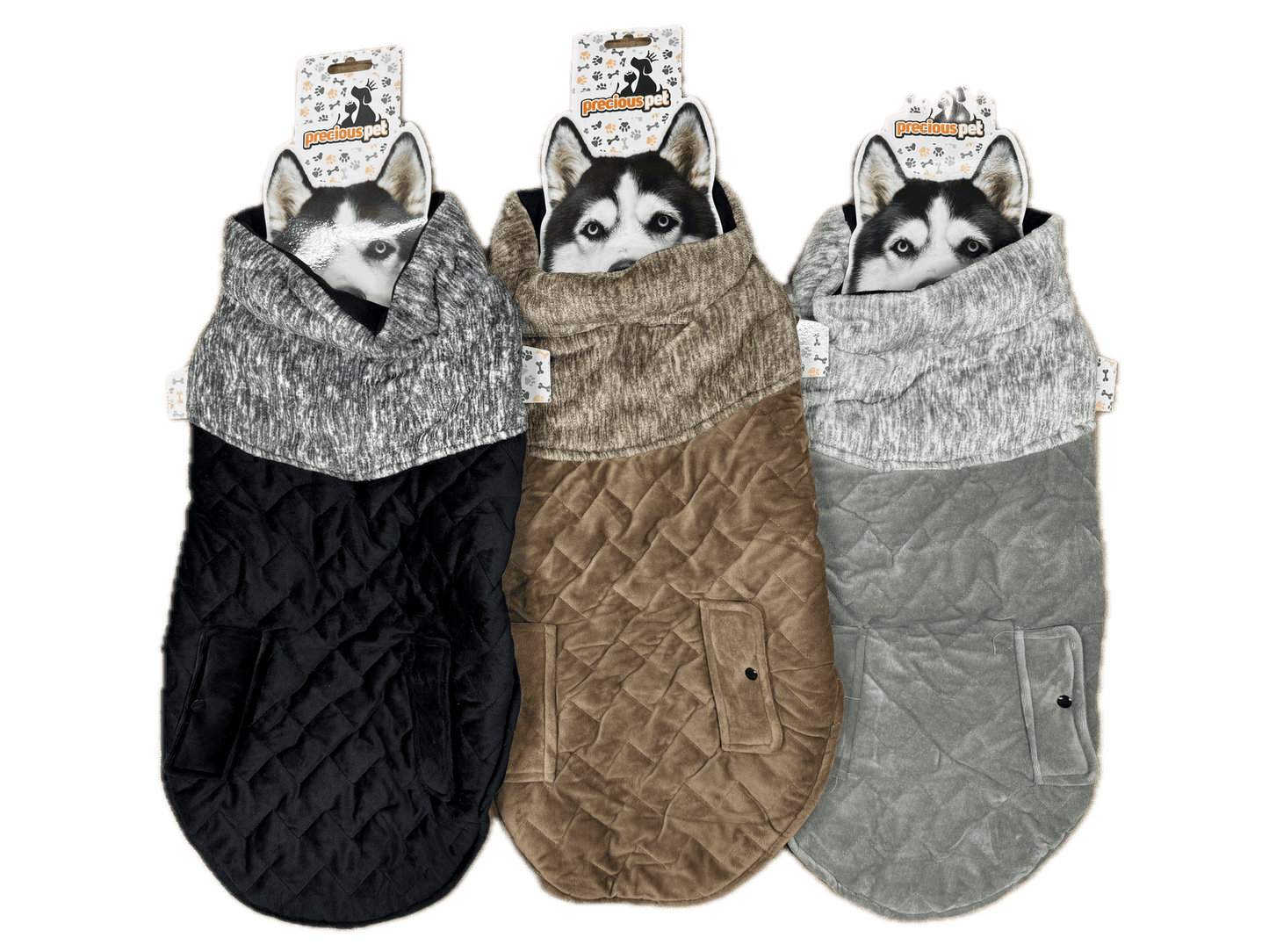60cm Quilted Dog Jacket Coat Warm Winter Pet Clothes Vest Padded Windbreaker - Mega Pet Store