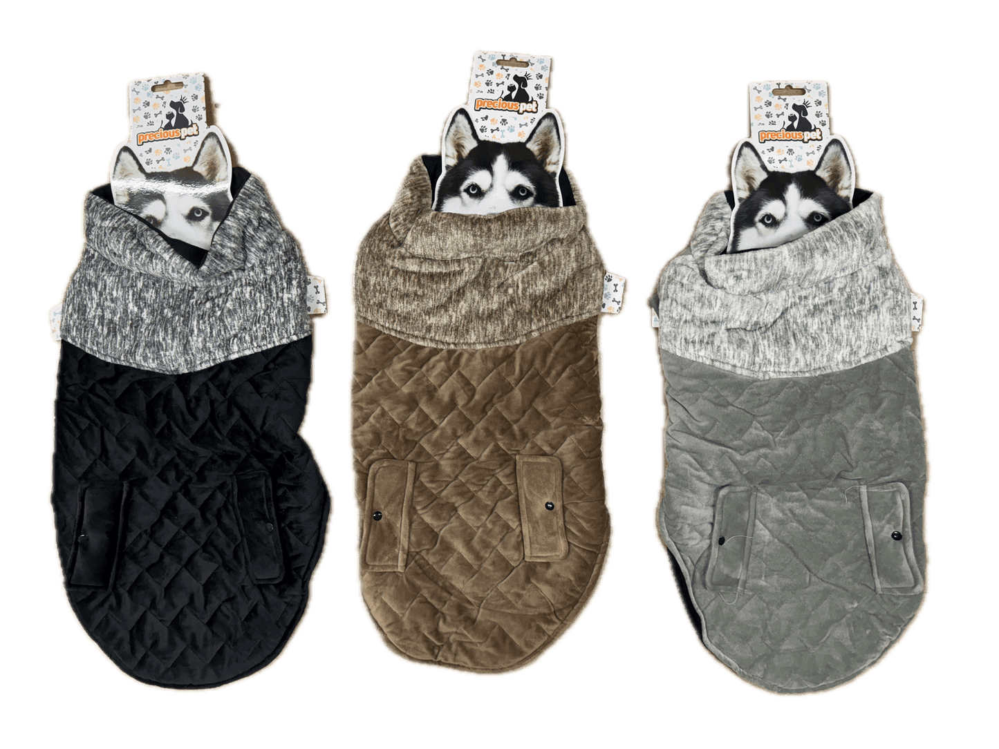 60cm Quilted Dog Jacket Coat Warm Winter Pet Clothes Vest Padded Windbreaker - Mega Pet Store