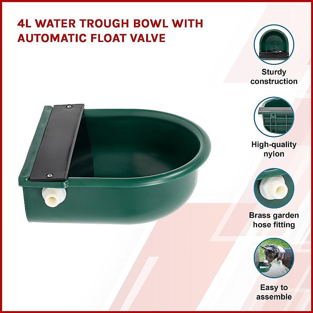 4L Water Trough Bowl with Automatic Float Valve - Mega Pet Store