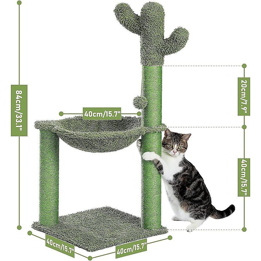 Cactus Cat Tree Tower Scratching Post Scratcher Kitten Condo House Play Bed Toys - Mega Pet Store