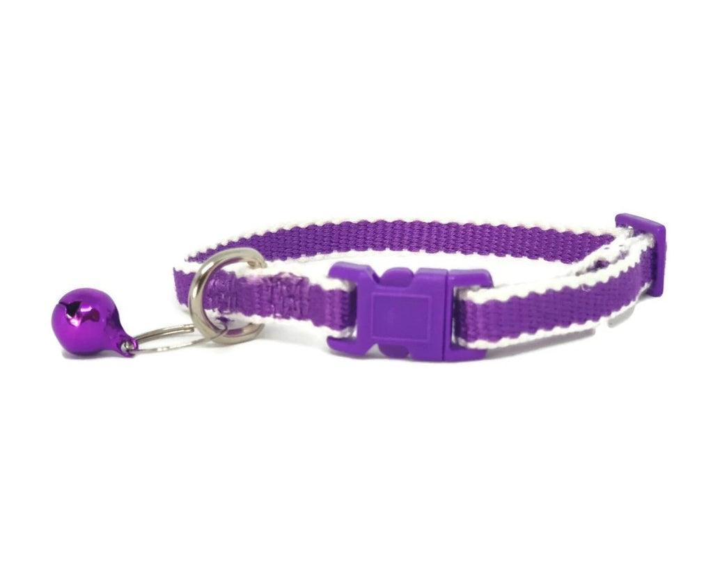 100% Pure Bamboo Fibre Cat Collar Plastic Buckle Purple - Moondidley Pets - Mega Pet Store