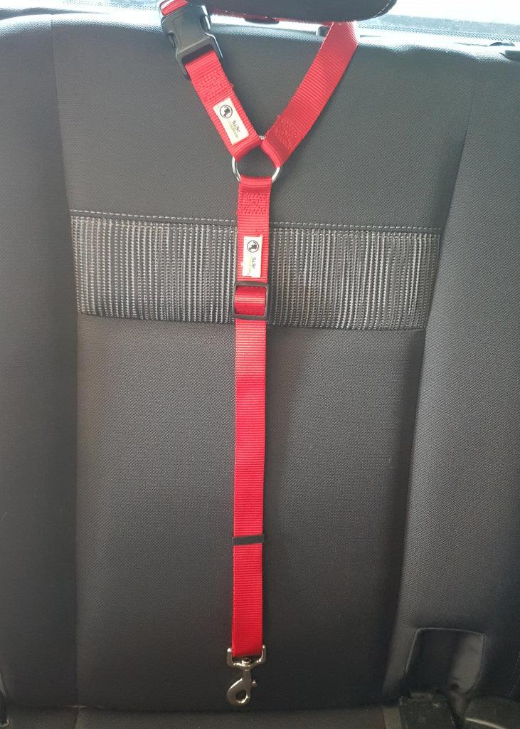 Dog Seatbelt Headrest Restraint Safety Travel - Moondidley Pets Red - Mega Pet Store