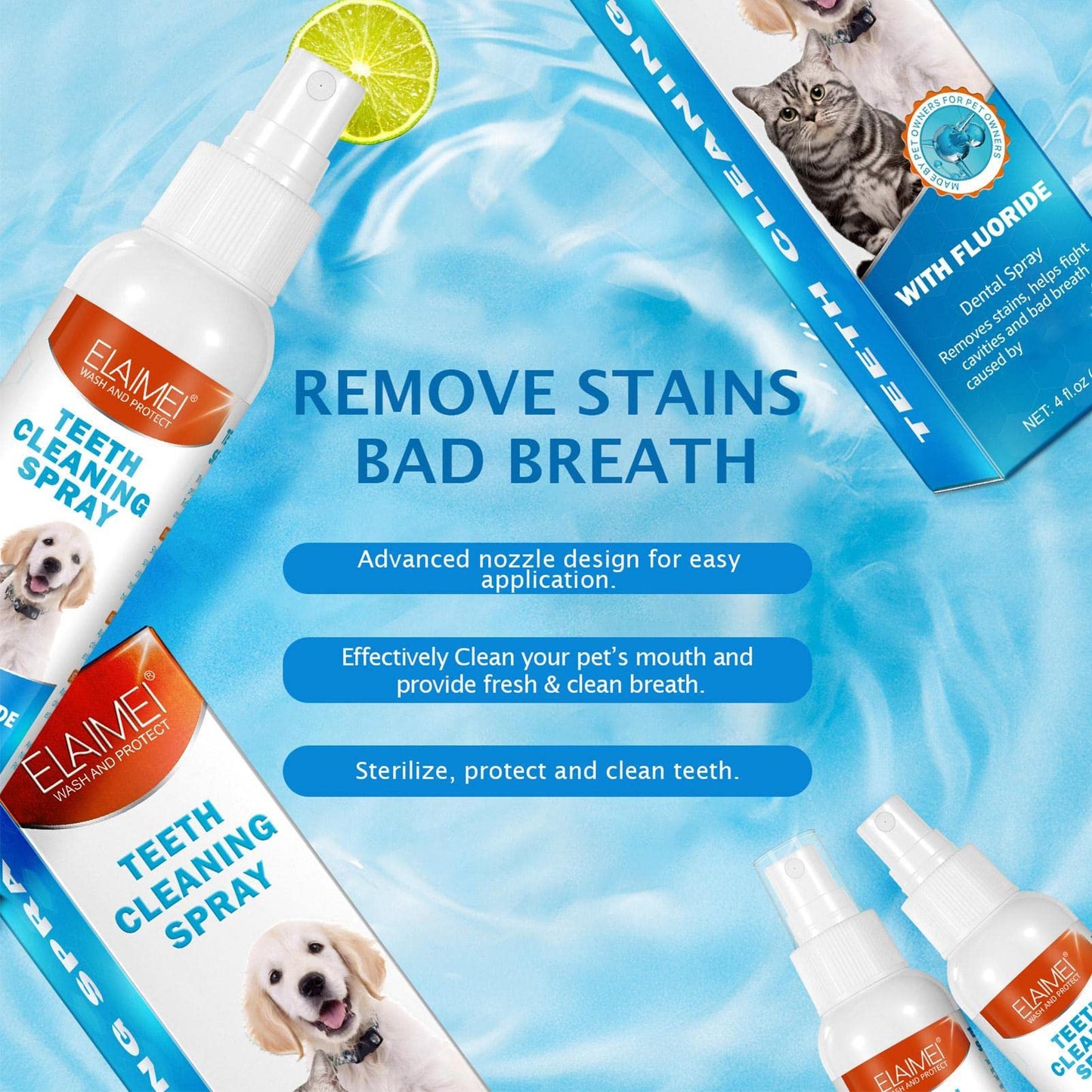 2 x Pet Oral Breath Freshener Spray 120ML EACH