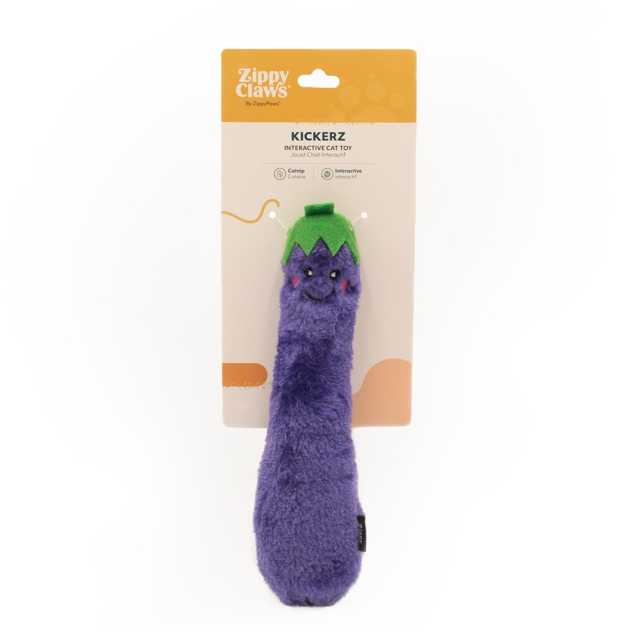 Zippy Paws ZippyClaws Kickerz Eggplant Cat Toy