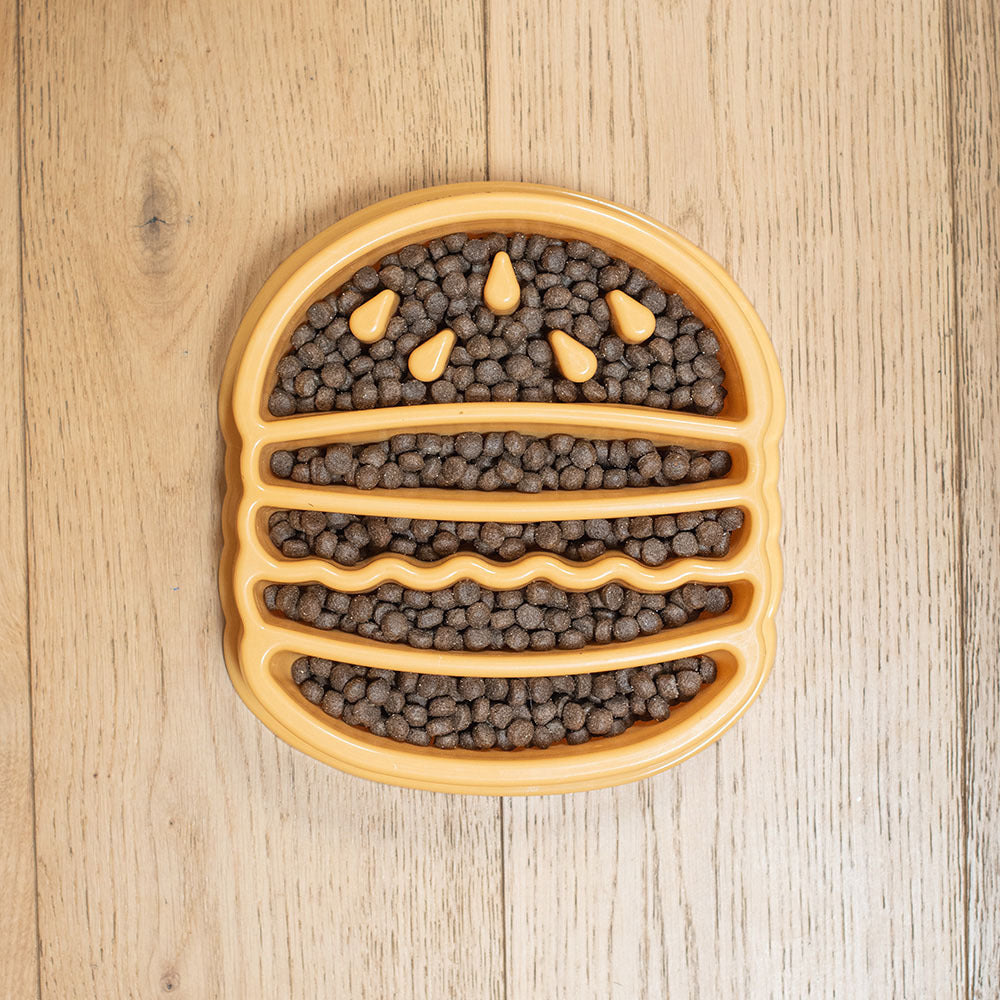 Zippy Paws Happy Bowl Burger Slow Feeder Dog Bowl