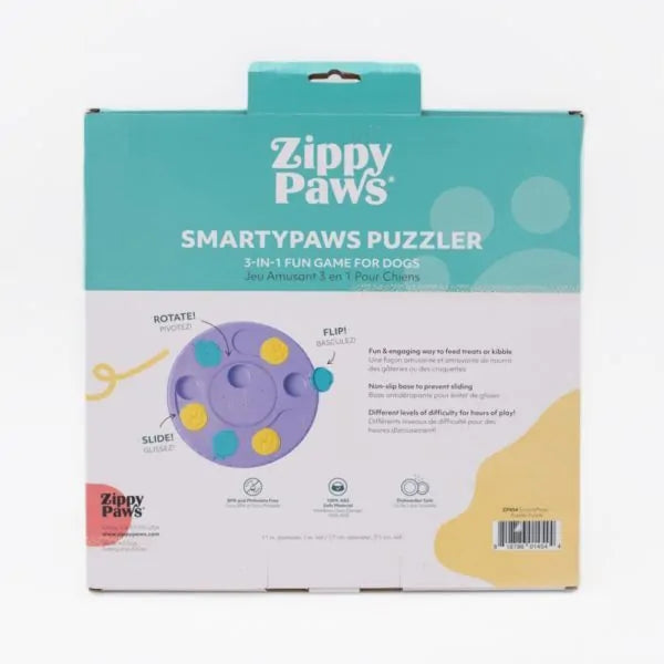 Zippy Paws SmartyPaws Puzzler Feeder Interactive Dog Toy- Purple