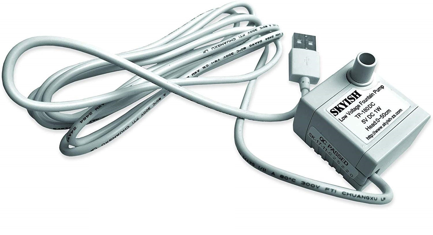 Replacement pump and USB cable for Pioneer Pet Swan and Magnolia Fountains