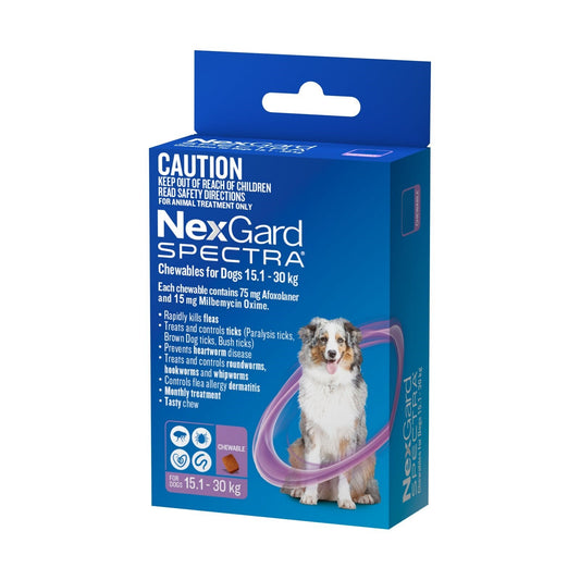 NexGard Spectra Chewable Tablets for Dogs (15.1-30Kg)