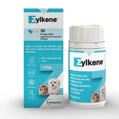 Zylkene Nutritional Supplement for Cats and Dogs - 30 Capsules