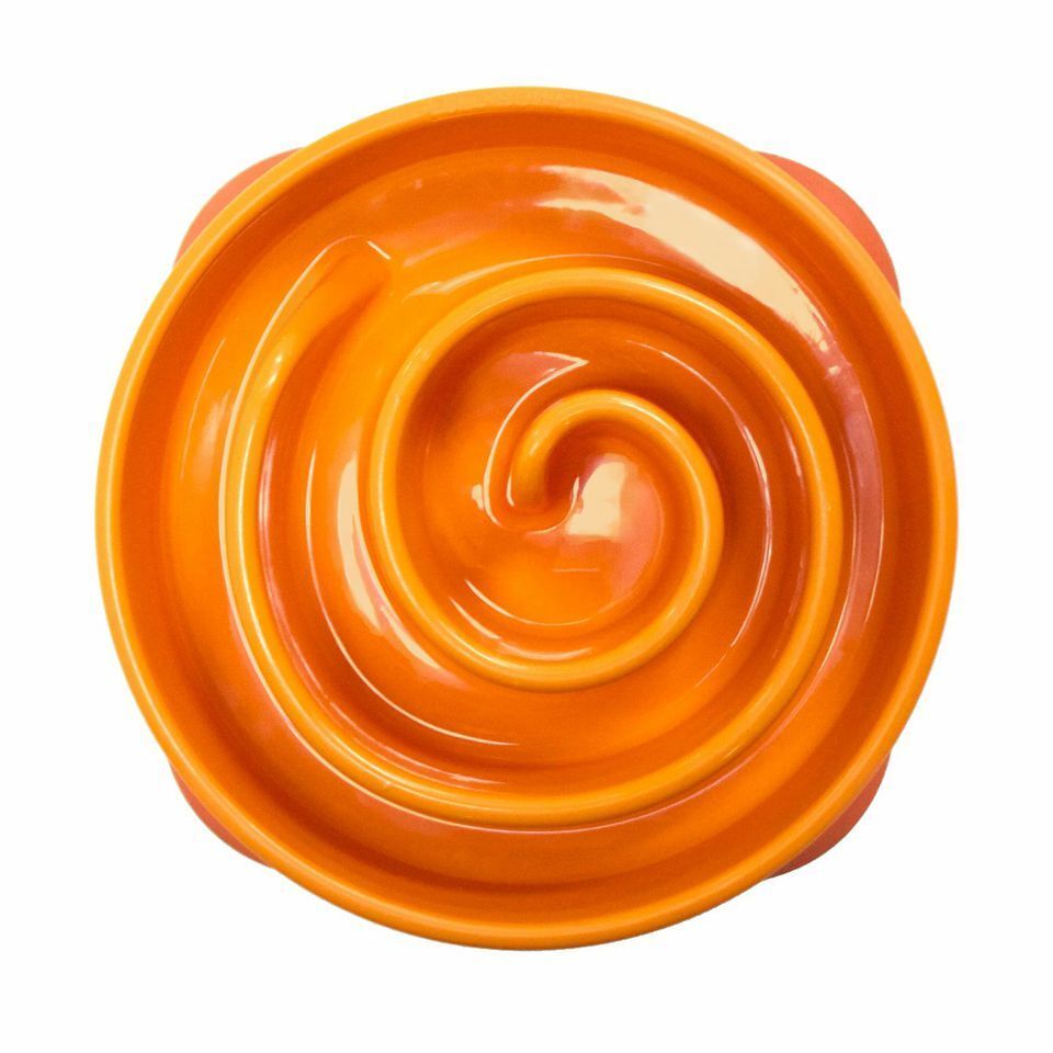 Outward Hound Mini Fun Feeder Slow Bowl - Orange