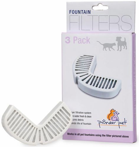 Pioneer Pet Replacement Filters For Stainless And Ceramic Fountains - Pack of 3