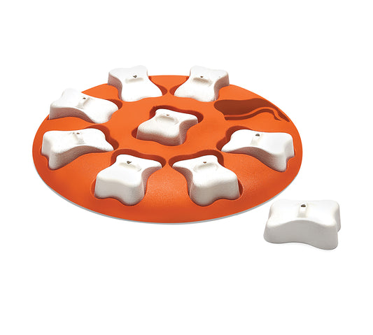 Nina Ottosson Interactive Treat Hiding Dog Toy- The Smart in Orange