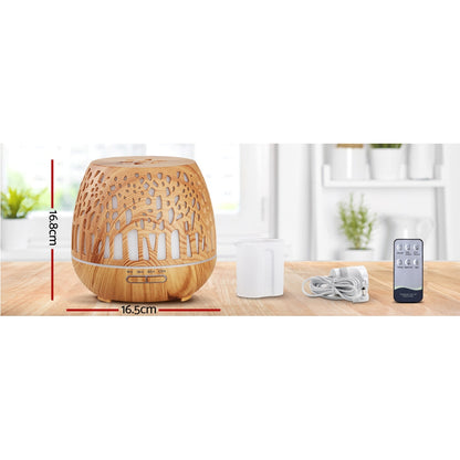 Devanti Aroma Diffuser Aromatherapy Wood Grain 400ml