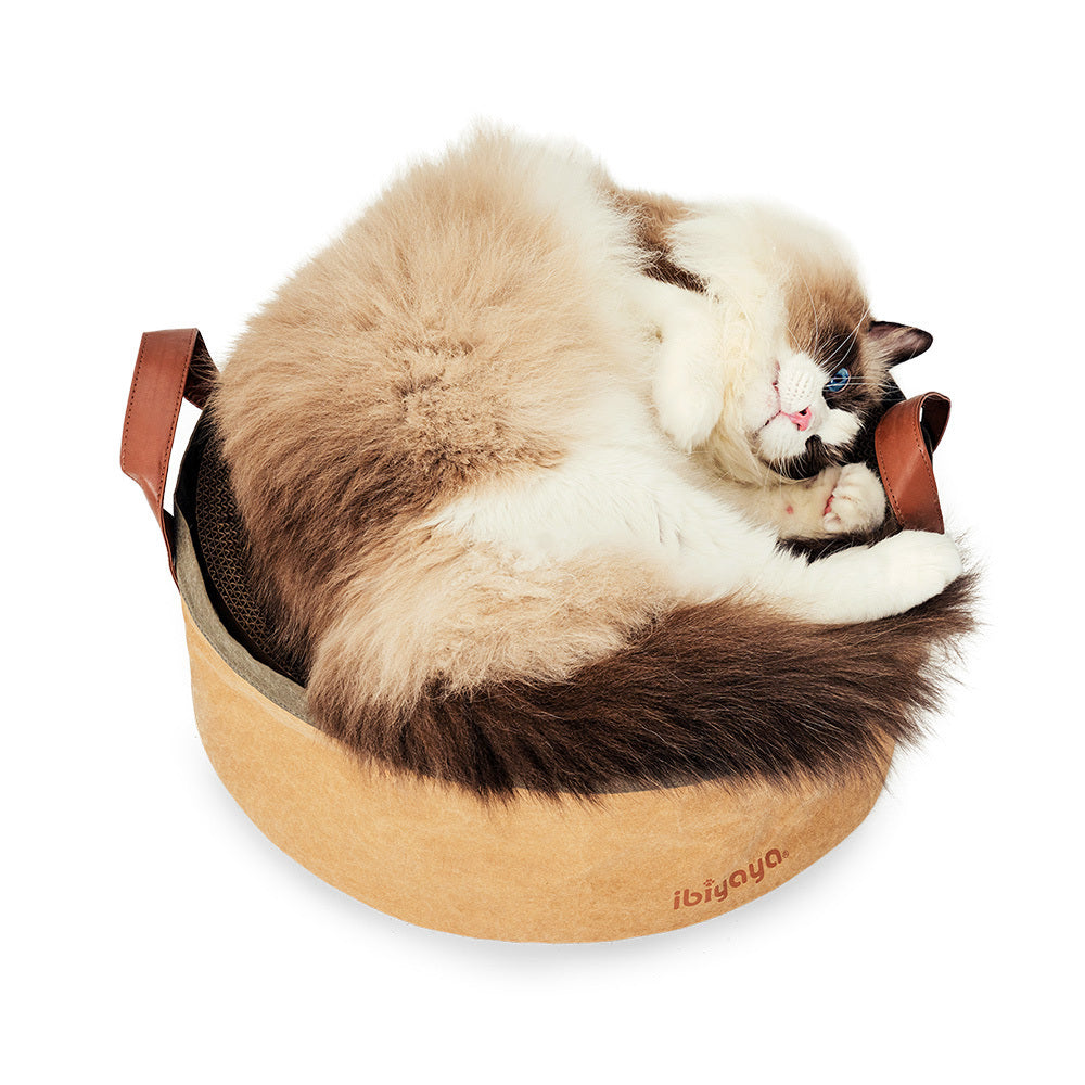 Ibiyaya Sand Dune Cat Scratcher with Replaceable Cardboard Insert