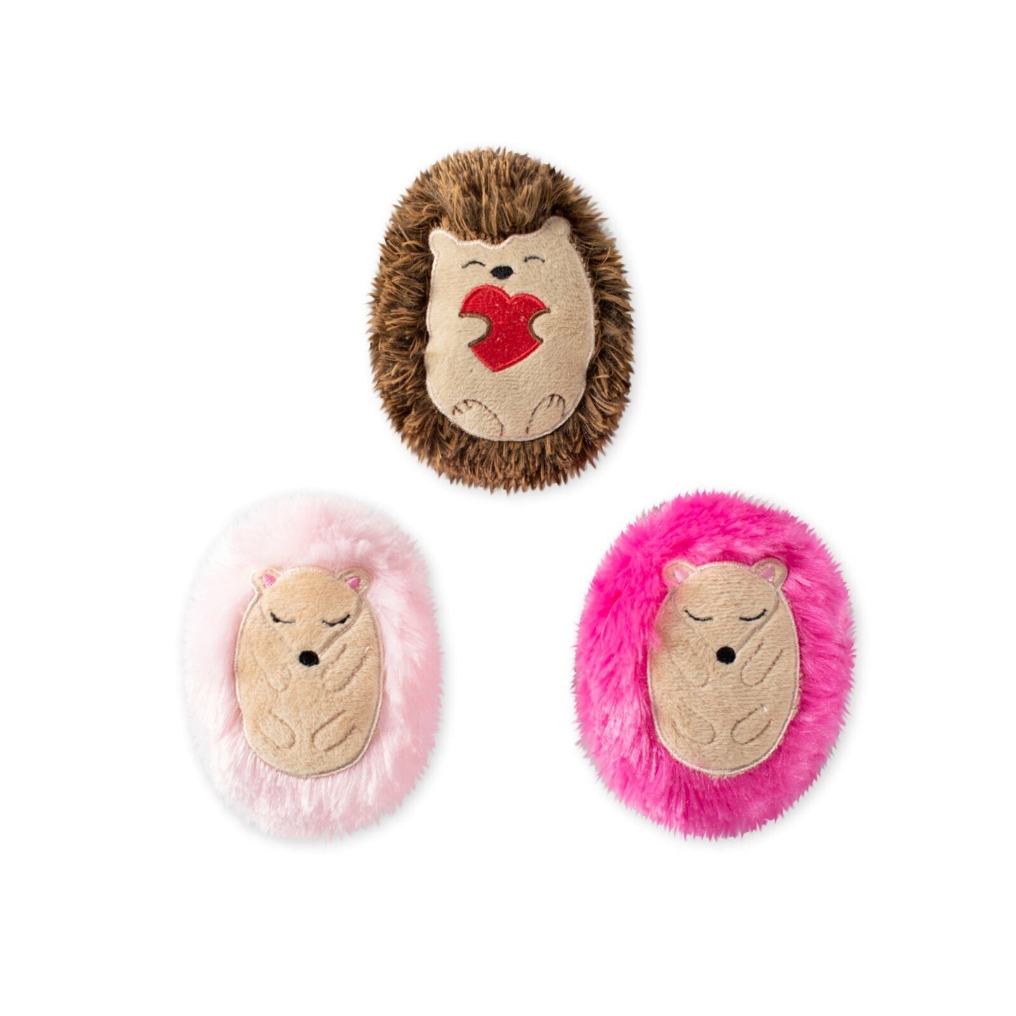 Fringe Studio Hedge-Hugs & Kisses 3-piece Small Dog Toy Set