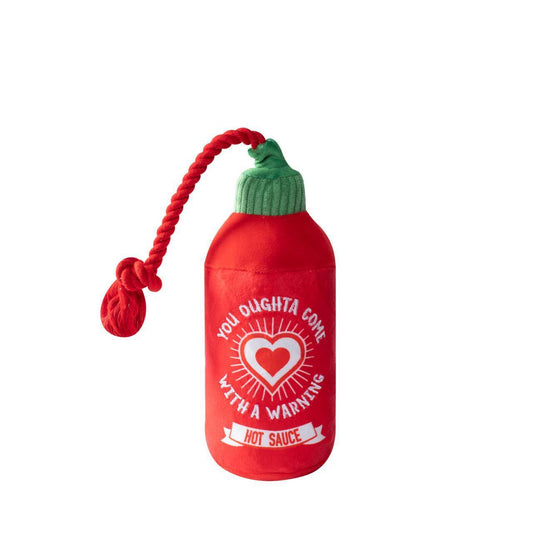 Fringe Studio Rope & Plush Squeaker Valentine's Day Dog Toy - Hearts On Fire