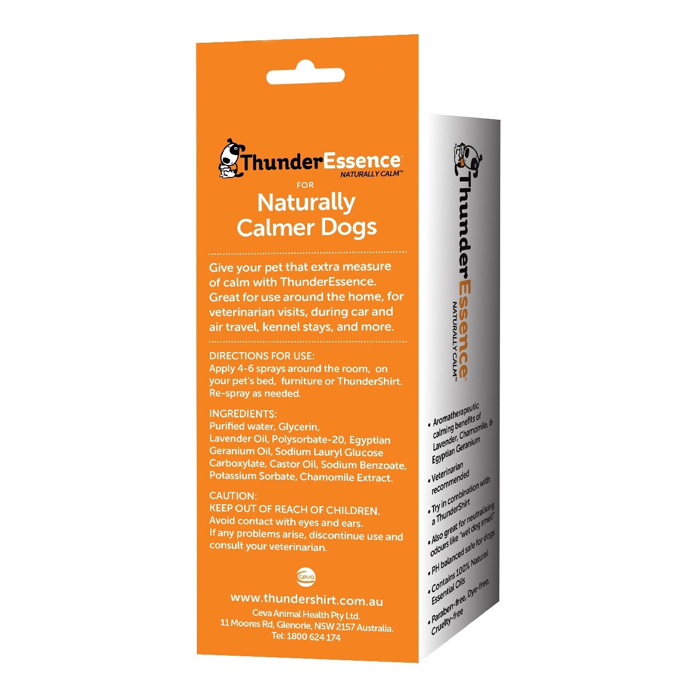 ThunderEssence Dog Calming Essential Oils Natural Spray for Stress & Anxiety 118mL