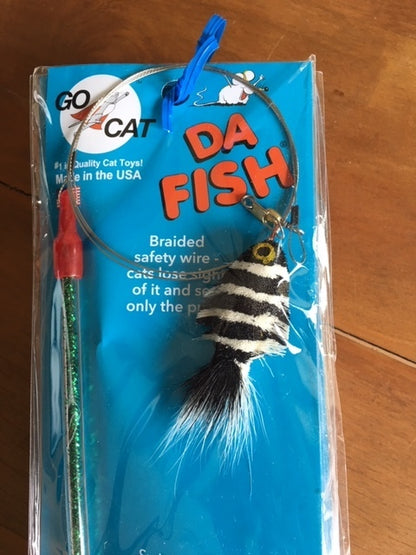 Go Cat Da Zebra Fish Da Bird Cat Wand Toy - Complete Kit