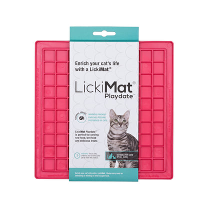 Lickimat Playdate Original Slow Food Licking Mat for Cats