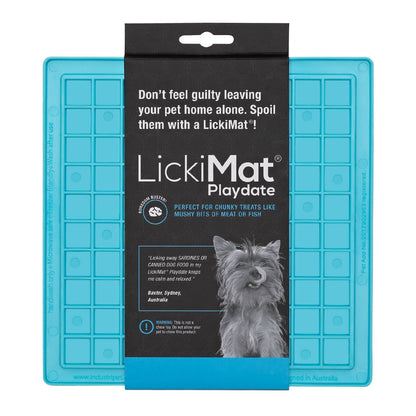 Lickimat Playdate Original Slow Food Licking Mat for Dogs & Cats