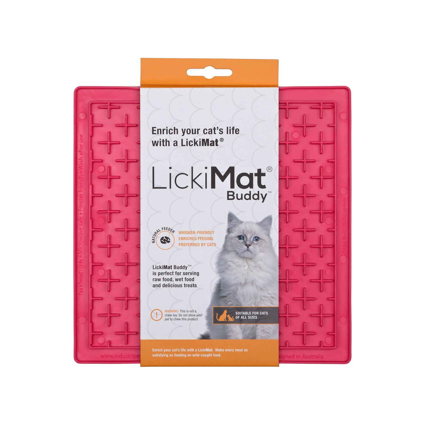 Lickimat Buddy Original Slow Food Anti-Anxiety Licking Mat for Cats