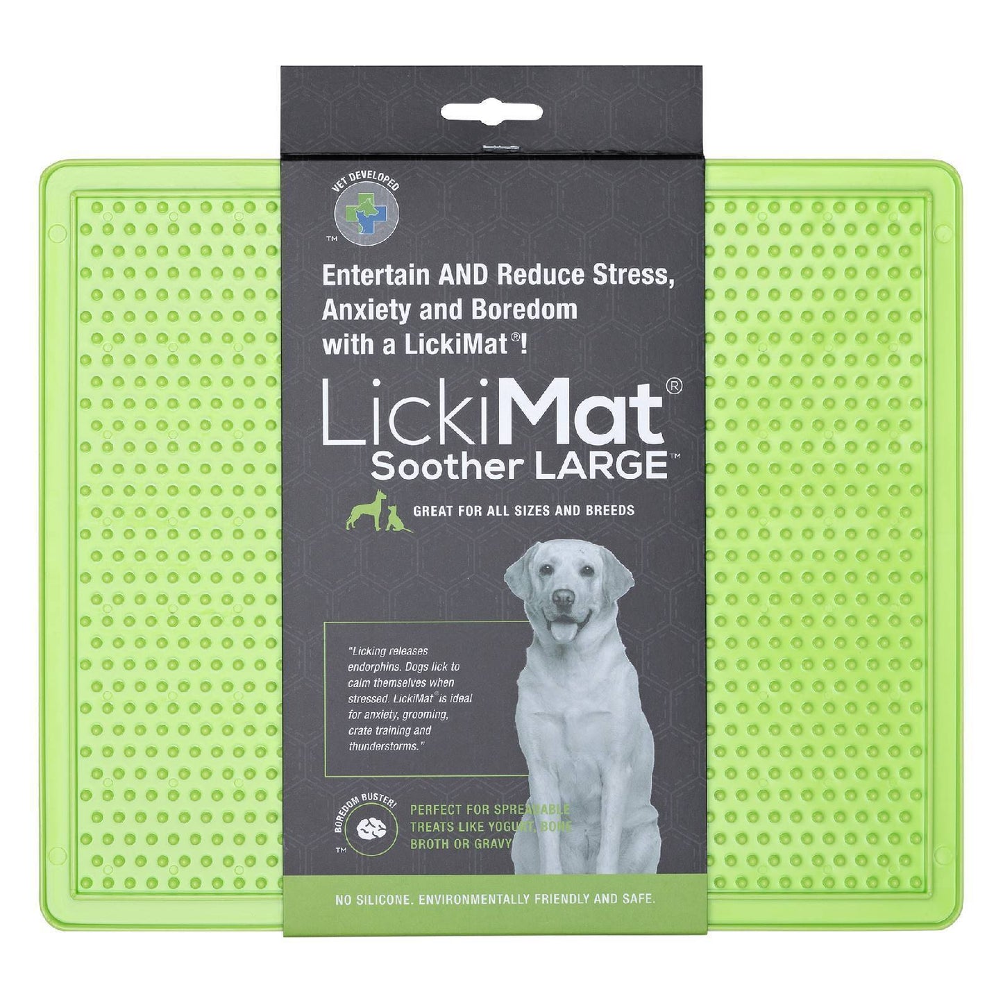 Lickimat Soother Slow Food Licking Mat for Cats & Dogs - Large