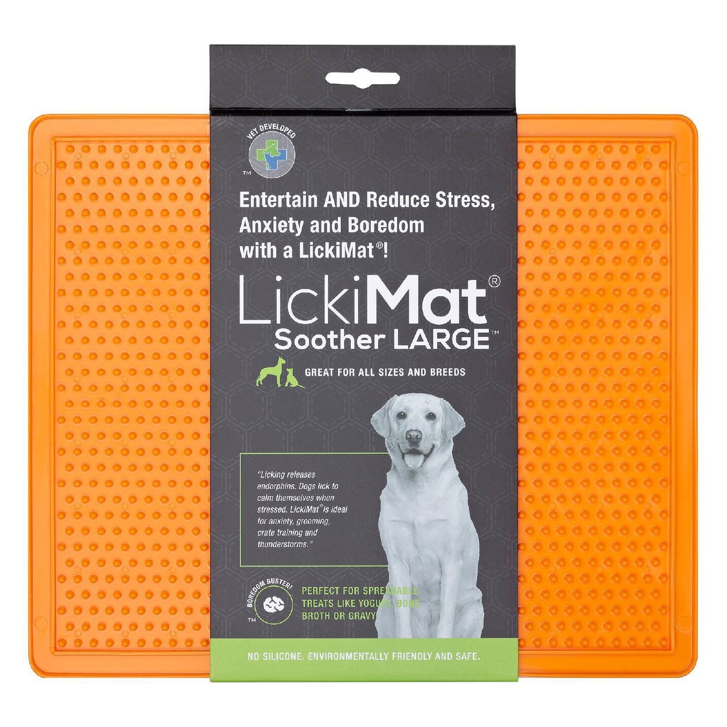 Lickimat Soother Slow Food Licking Mat for Cats & Dogs - Large