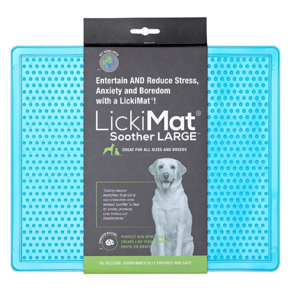 Lickimat Soother Slow Food Licking Mat for Cats & Dogs - Large