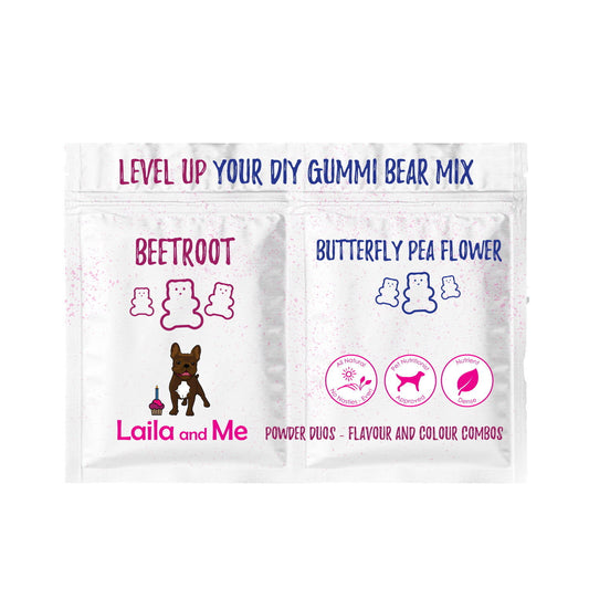 Laila & Me Beetroot & Butterfly Pea Duo Gummies Powder