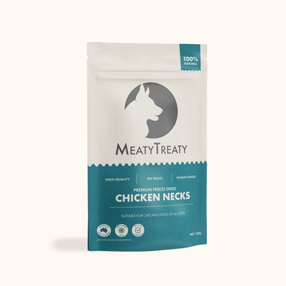 Meaty Treaty Chicken Necks Cat & Dog Treats 100g