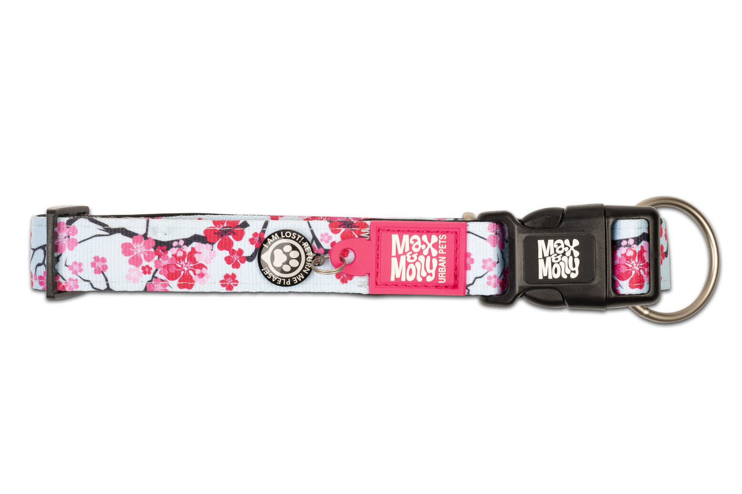 Max & Molly Smart ID Dog Collar - Cherry Bloom