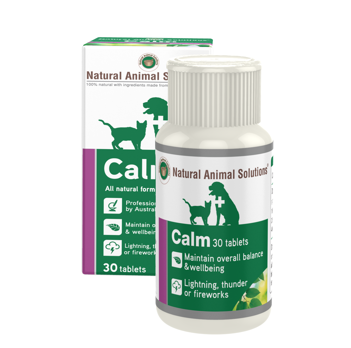 Natural Animal Solutions ''Calm'' for Cats & Dogs - 30 Tablets