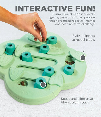 Nina Ottosson Hide & Slide Interactive Puzzle Dog Toy for Puppies - Level 2