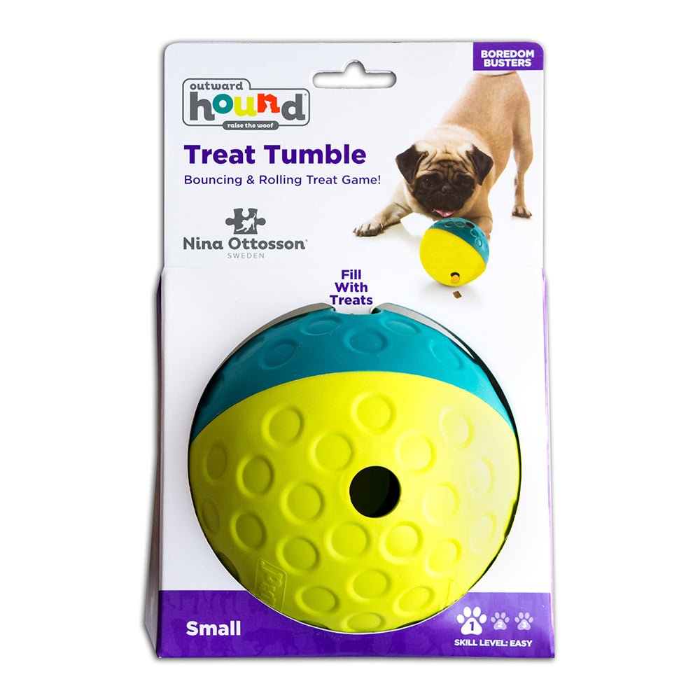 Nina Ottosson Treat Tumble Ball for Cats & Dogs - Small