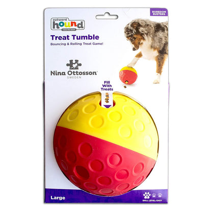 Nina Ottosson Treat Tumble Ball for Cats & Dogs - Large