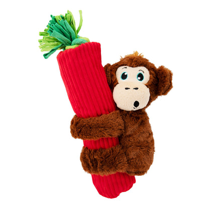 Outward Hound 3-in-1 Tug & Toss Dog Toy - Cuddly Climbers Monkey